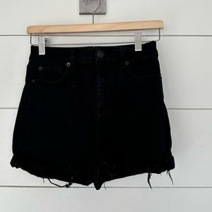American Eagle Black Curvy High Rise Shortie